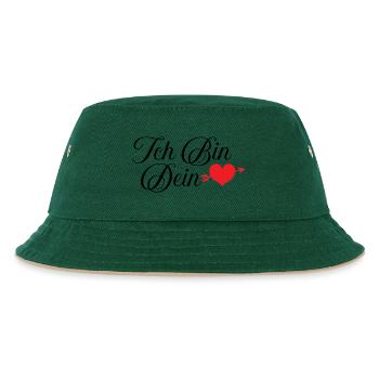 Ich bin dein Herz - Kinder Bucket Hat - Dunkelgrün/Beige - Vorne