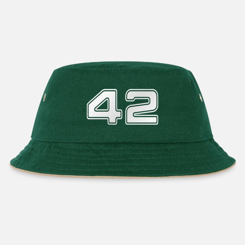 NERDY forever - 42 - Kinder Bucket Hat - Dunkelgrün/Beige