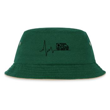 Heartbeat RTW Ambulance Paramedic Kankenwagen - Kids’ Bucket Hat - dark green/beige - Front