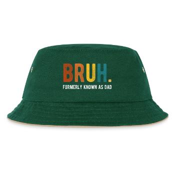 Bruh Anciennement Connu sous le nom de Papa Humour rétro - Bob Enfant - vert foncé/beige - Devant