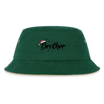 Santa Hat Brother Brother - Kids’ Bucket Hat - dark green/beige - Front