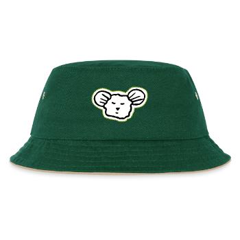 Cooles lässiges Maus Gesicht - Kinder Bucket Hat - Dunkelgrün/Beige - Vorne