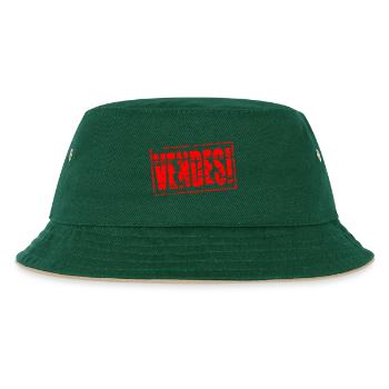 Vendesi - Kinder Bucket Hat - Dunkelgrün/Beige - Vorne