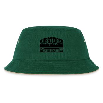 Aufsteiger 2025 Bezirksliga Aufstieg Fußball - Kinder Bucket Hat - Dunkelgrün/Beige - Vorne