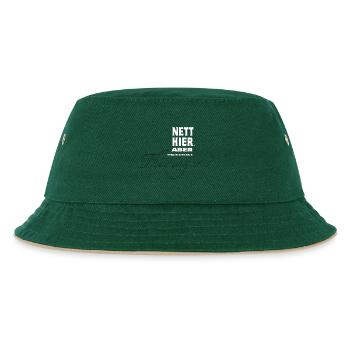 Nett hier. Aber waren Sie schon mal in Thüringen? - Kinder Bucket Hat - Dunkelgrün/Beige - Vorne