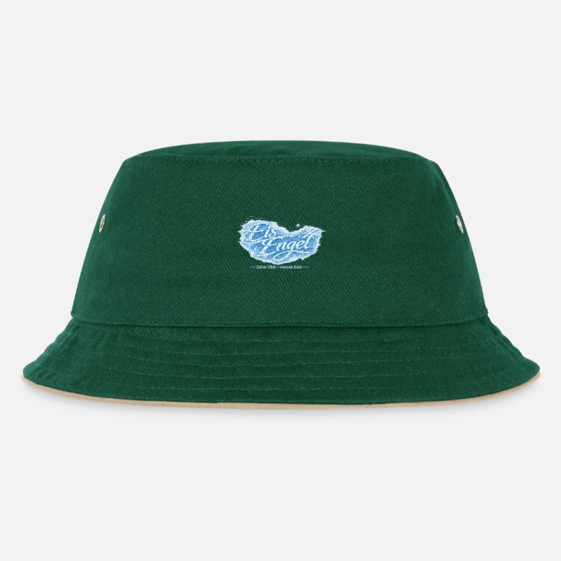 Eisengel: Kalter Blick, Warmes Herz - Kinder Bucket Hat - Dunkelgrün/Beige