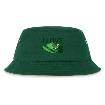 J’adore les chapeaux - Bob Enfant - vert foncé/beige - Devant