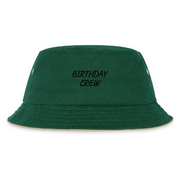 Birthday Crew - Kinder Bucket Hat - Dunkelgrün/Beige - Vorne