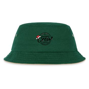 Weihnachten Weihnachtsmann 2024 2025 Film Urlaub Familie XMS - Kinder Bucket Hat - Dunkelgrün/Beige - Vorne