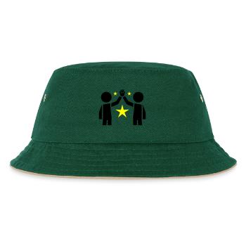 Freundschaft Beste Freunde - Kinder Bucket Hat - Dunkelgrün/Beige - Vorne