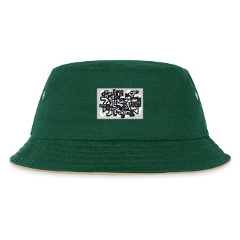 Kleine Kurven - Kinder Bucket Hat - Dunkelgrün/Beige - Vorne