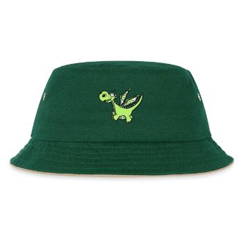 Mächtiger Drache - Kinder Bucket Hat - Dunkelgrün/Beige - Vorne