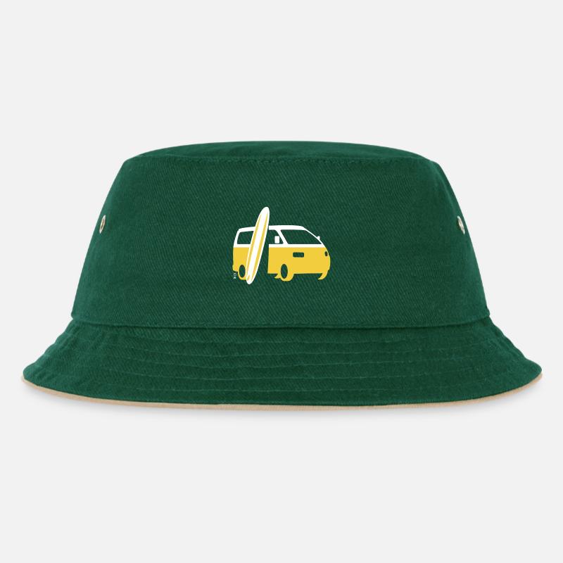 Vanlife & Surf - Bob Enfant - vert foncé/beige