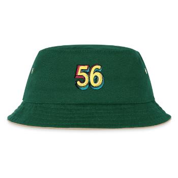 56 Nombre Coloré - Bob Enfant - vert foncé/beige - Devant