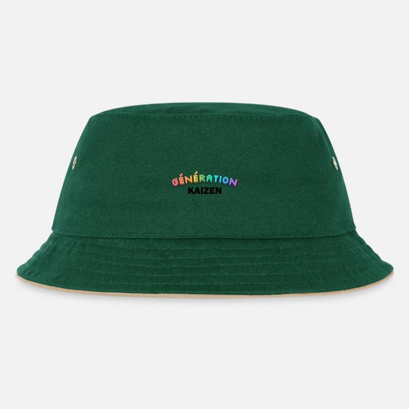 GENERATION KAIZEN BLACK - Bob Enfant - vert foncé/beige