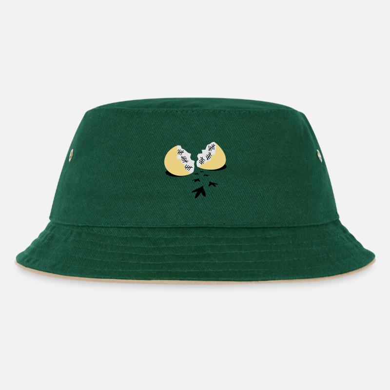 Prison Break - Kinder Bucket Hat - Dunkelgrün/Beige