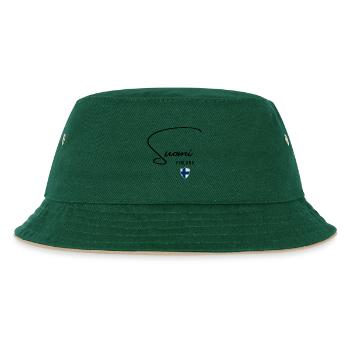Flagge von Finnland, finnischer Stolz - Kinder Bucket Hat - Dunkelgrün/Beige - Vorne