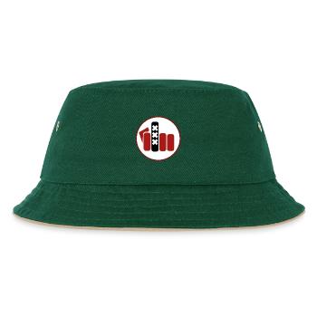 020FY - Kinder Bucket Hat - Dunkelgrün/Beige - Vorne