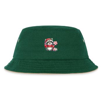 Raton laveur douillet avec canne d’orge d’orge - Bob Enfant - vert foncé/beige - Devant