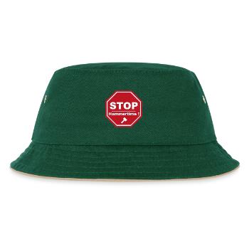 Stopp Hammertime - Kinder Bucket Hat - Dunkelgrün/Beige - Vorne