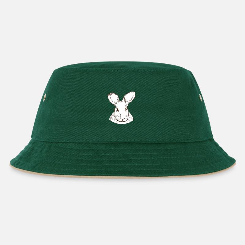 Rabbit - Kids’ Bucket Hat - dark green/beige
