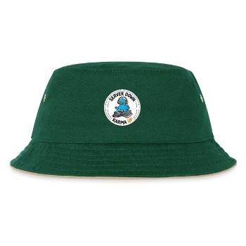 Server down Karma up IT Admin Gelassenheit T-Shirt - Kinder Bucket Hat - Dunkelgrün/Beige - Vorne