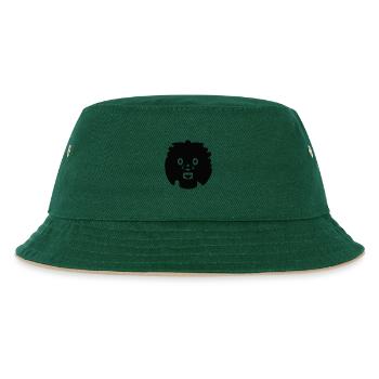 Comic - Kinder Bucket Hat - Dunkelgrün/Beige - Vorne