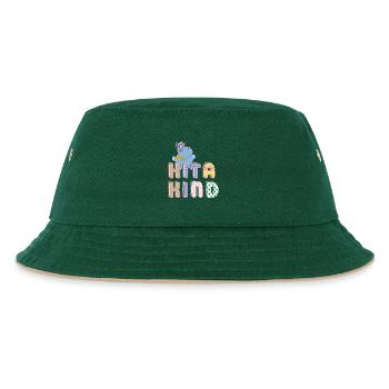 Kita Kind - Kids’ Bucket Hat - dark green/beige - Front