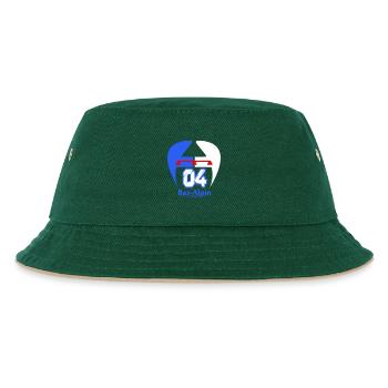 Bas-Alpine logo - Kids’ Bucket Hat - dark green/beige - Front