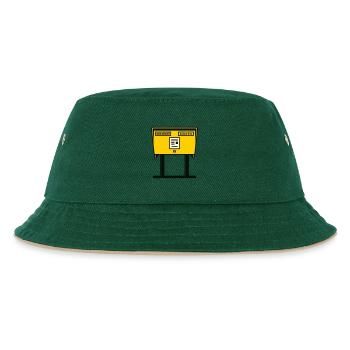 München Gelber Briefkasten - Kinder Bucket Hat - Dunkelgrün/Beige - Vorne