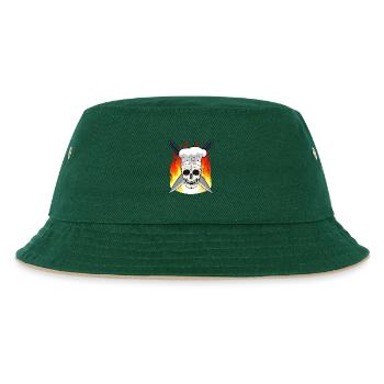 Koch Küche kochen Chefkoch Kochkunst Hobbykoch - Kinder Bucket Hat - Dunkelgrün/Beige - Vorne