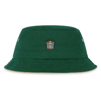 Tiki Kultur Maori Maske für einen Tkik Fans - Kinder Bucket Hat - Dunkelgrün/Beige - Vorne