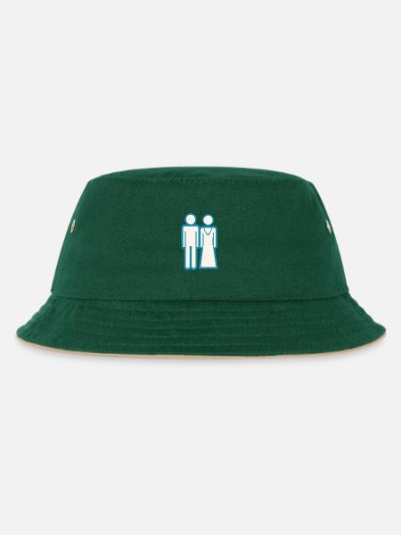 Hochzeitspaar - Kinder Bucket Hat - Dunkelgrün/Beige