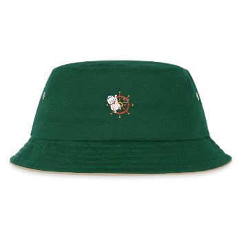 maritime, cat, cats, sailing, moin, children, child - Kids’ Bucket Hat - dark green/beige - Front