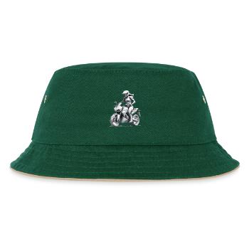 Biker Girl - Motorbike Design - Kids’ Bucket Hat - dark green/beige - Front