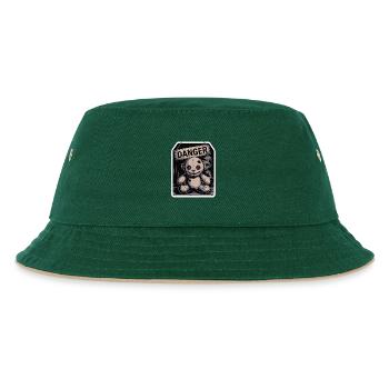 Eerie Doll with Danger Sign - Kids’ Bucket Hat - dark green/beige - Front
