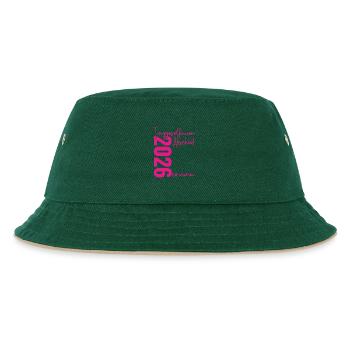 Junggesellinnenabschied 2026 Bitte unterschreiben! - Kinder Bucket Hat - Dunkelgrün/Beige - Vorne