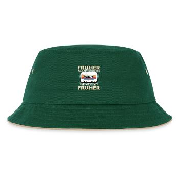 Everything was better in the past - I'm from before - Kids’ Bucket Hat - dark green/beige - Front