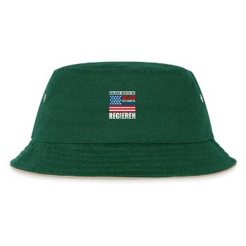 Ich bin heute so blöd ich könnte Amerika regieren - Kinder Bucket Hat - Dunkelgrün/Beige - Vorne