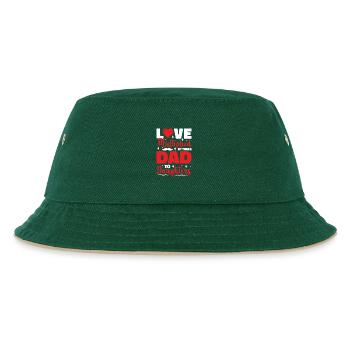 Père, père de trois filles et filles - Bob Enfant - vert foncé/beige - Devant