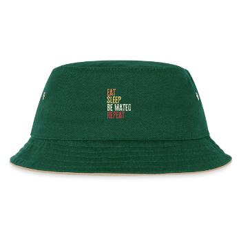 Iss, schlaf Sei Mateo Wiederhole Retro-Name - Kinder Bucket Hat - Dunkelgrün/Beige - Vorne
