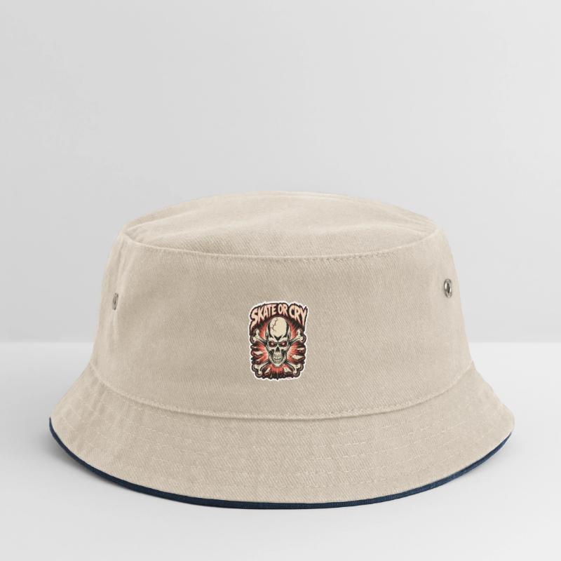 Skate- oder Cry-Skull-Tee-Design Kinder Bucket Hat