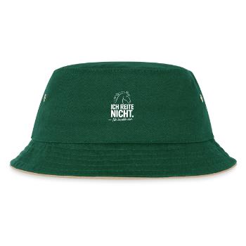 Ich Reite Nicht Ich Bezahle Nur Pferd Reiter - Kinder Bucket Hat - Dunkelgrün/Beige - Vorne