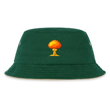 Nukleare Explosion Atomic - Kinder Bucket Hat - Dunkelgrün/Beige - Vorne