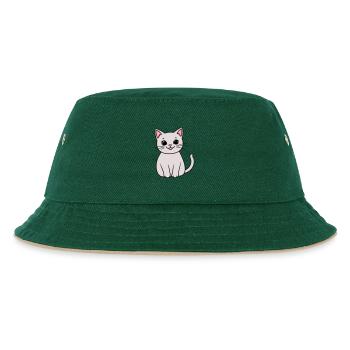 chaton gris - Bob Enfant - vert foncé/beige - Devant