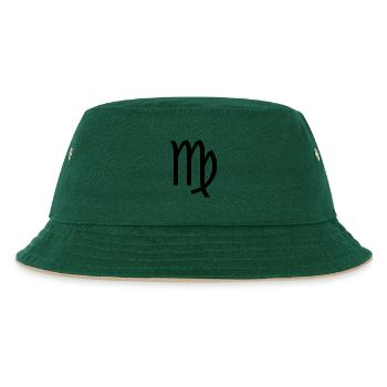 Zodiac sign Virgo, exclusive t-shirt design - Kids’ Bucket Hat - dark green/beige - Front