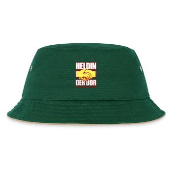 Heldin der DDR (Farben änderbar) - Kinder Bucket Hat - Dunkelgrün/Beige - Vorne
