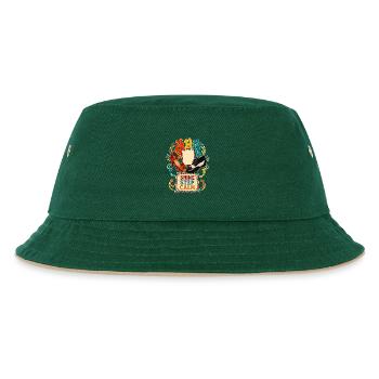 SHINE STEP CALM - Kids’ Bucket Hat - dark green/beige - Front