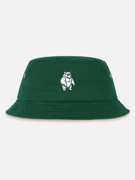 Eisbär Comic Cool - Kinder Bucket Hat - Dunkelgrün/Beige