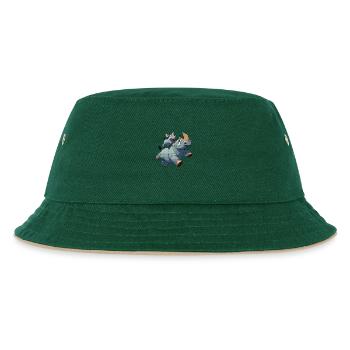 Rhinocéros avec enfant gambadant - Bob Enfant - vert foncé/beige - Devant